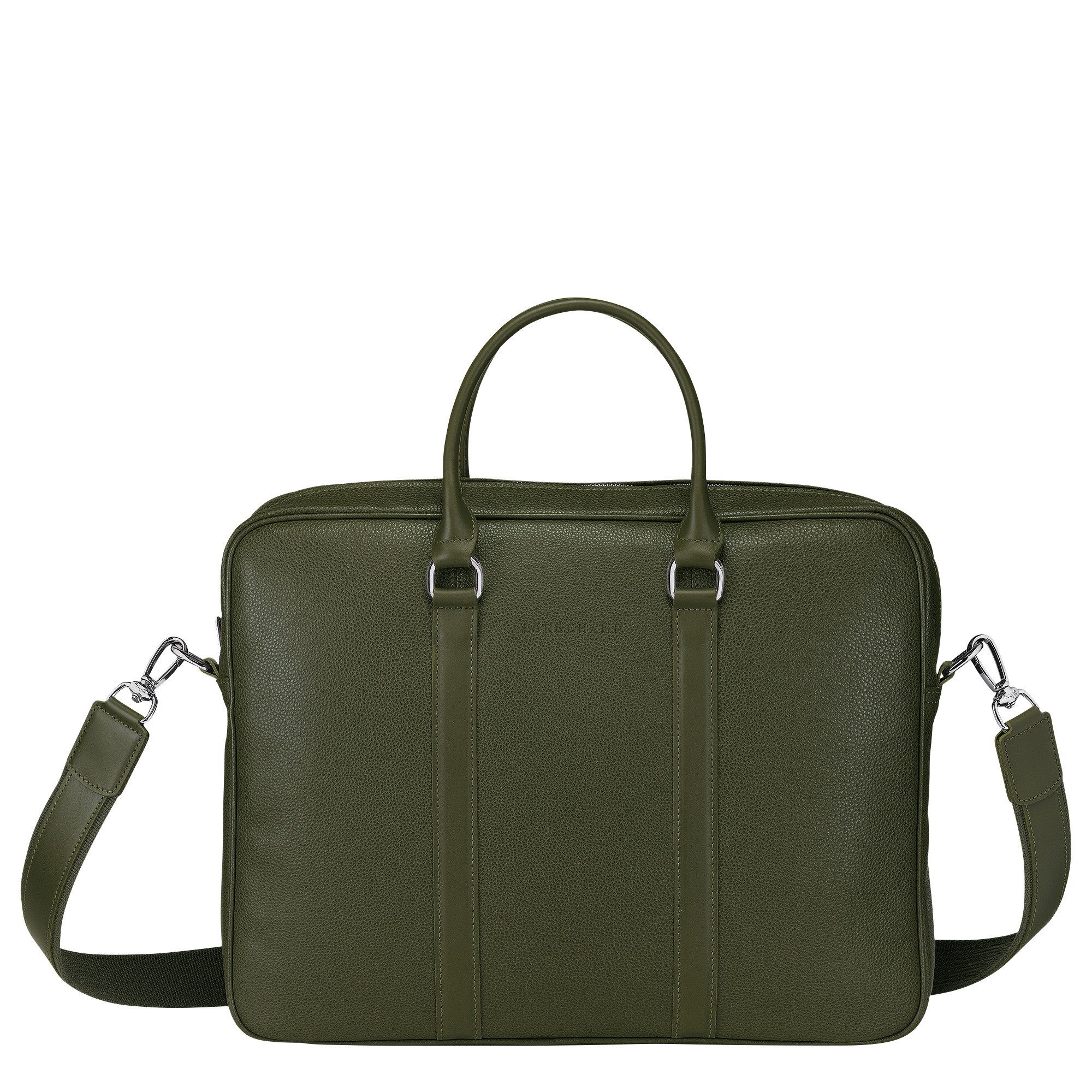 Le Foulonné S Briefcase Khaki - Leather - 1