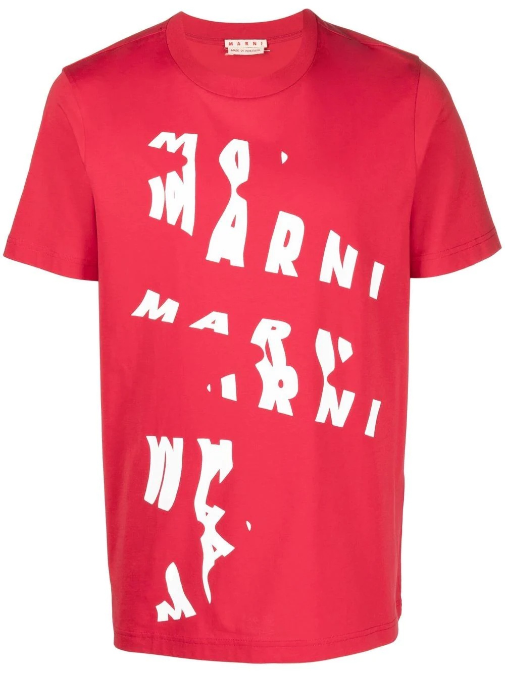 abstract logo-print T-shirt - 1