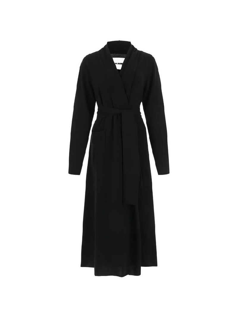 belted v-neck cashmere coat 1