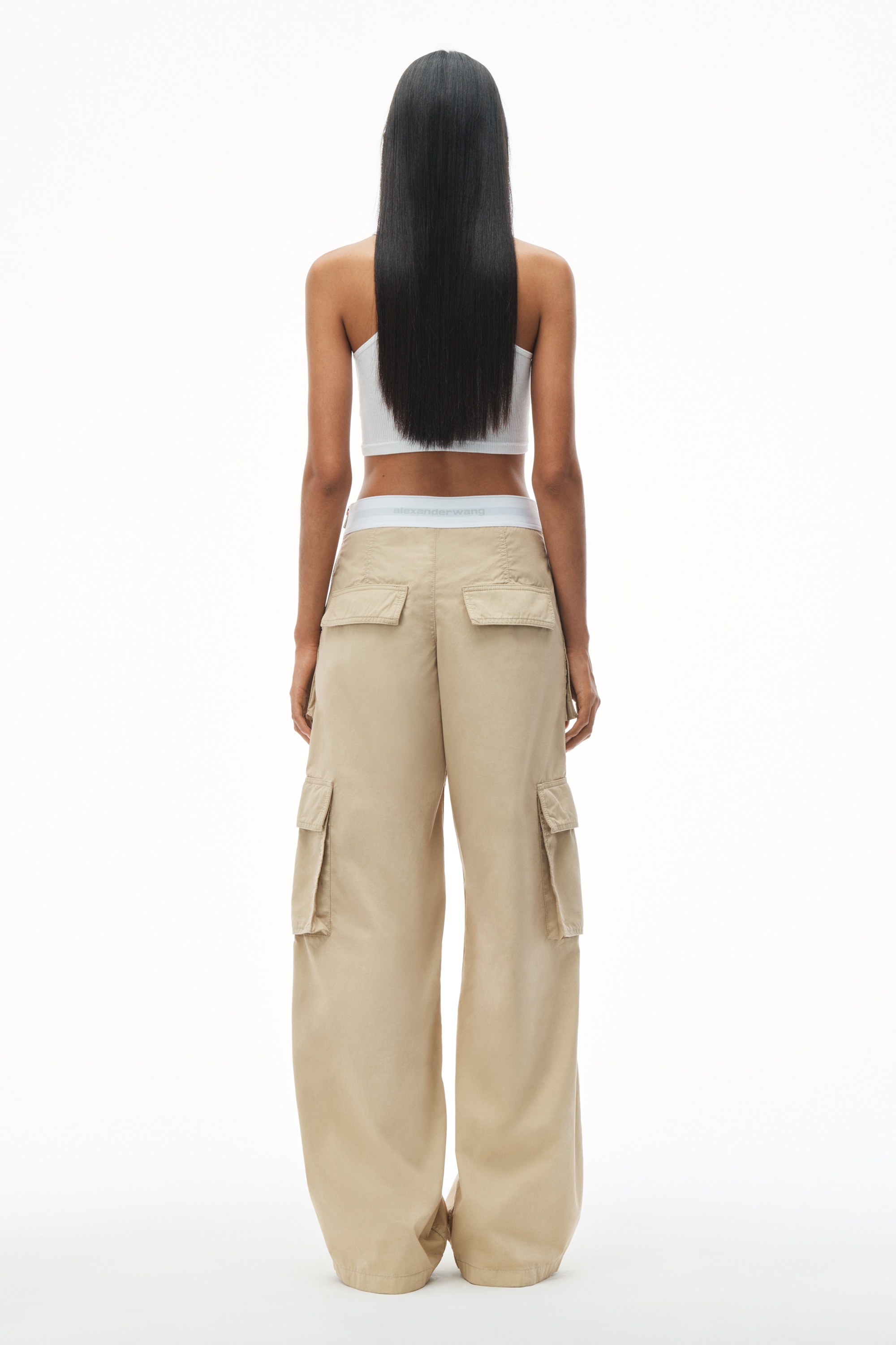 Mid-Rise Cargo Rave Pants in Cotton Twill - 4