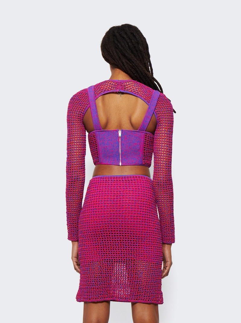 Stirrup Crochet 미니 드레스 Fuschia 5