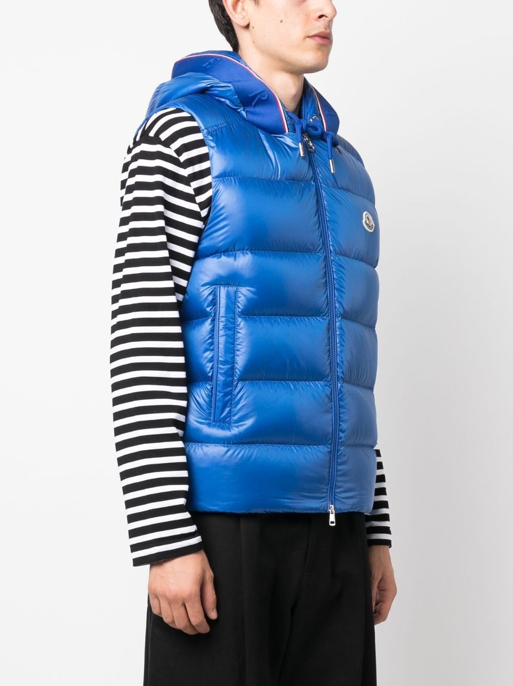 quilted hooded down gilet - 3