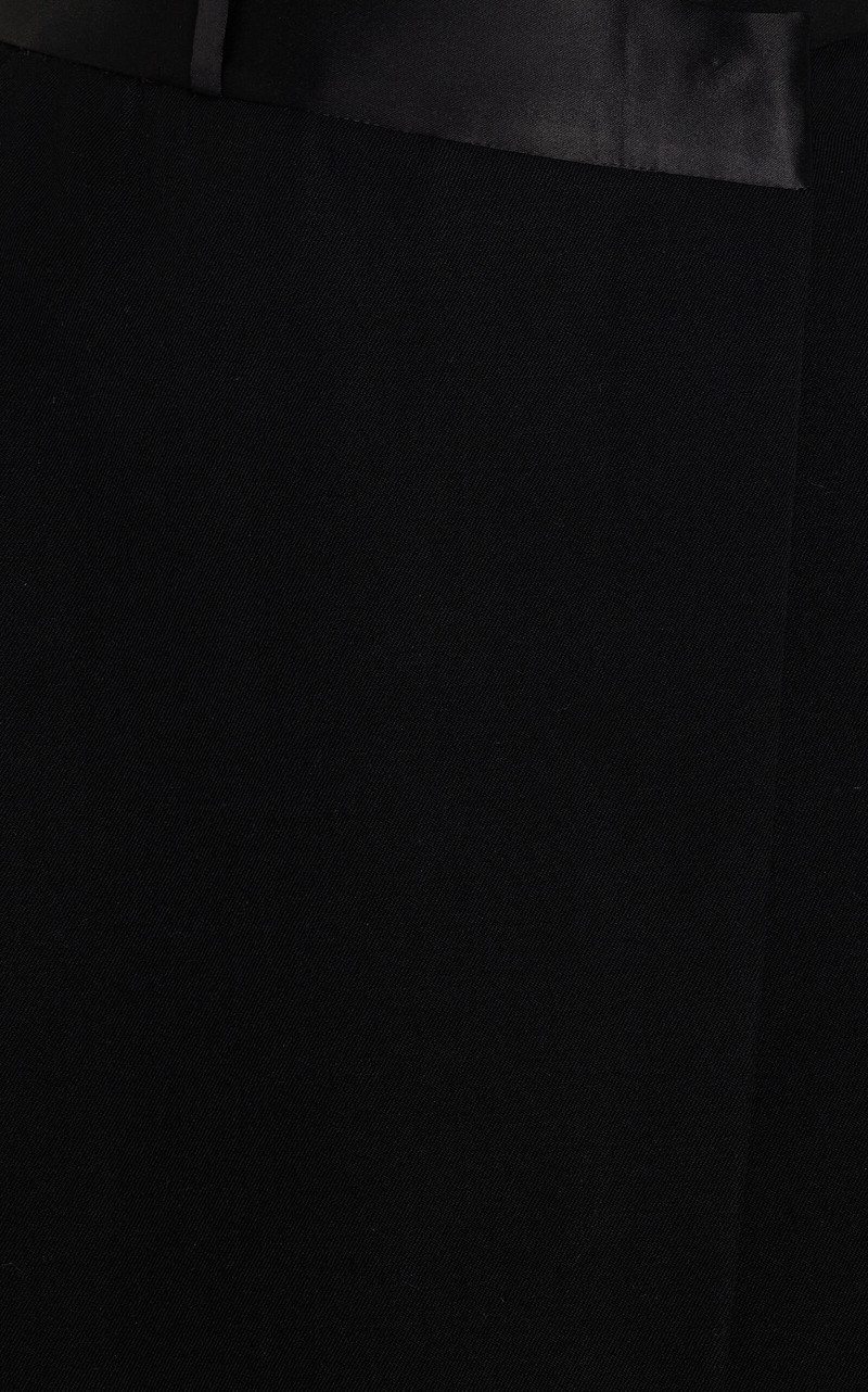 Clarisse Satin Combo Overlap Maxi Skirt black 7