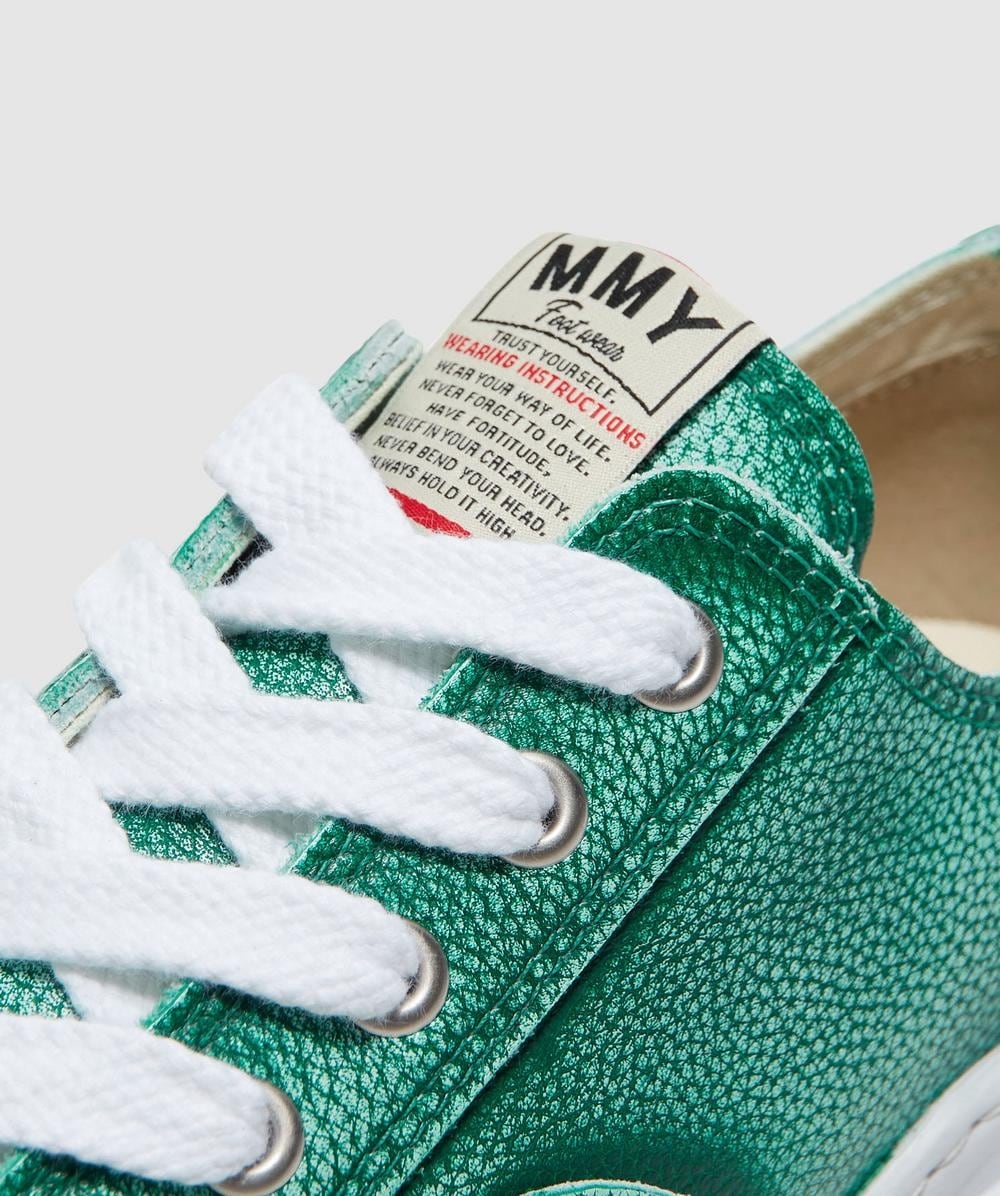 Hank low brushed shrink leather sneaker - 6