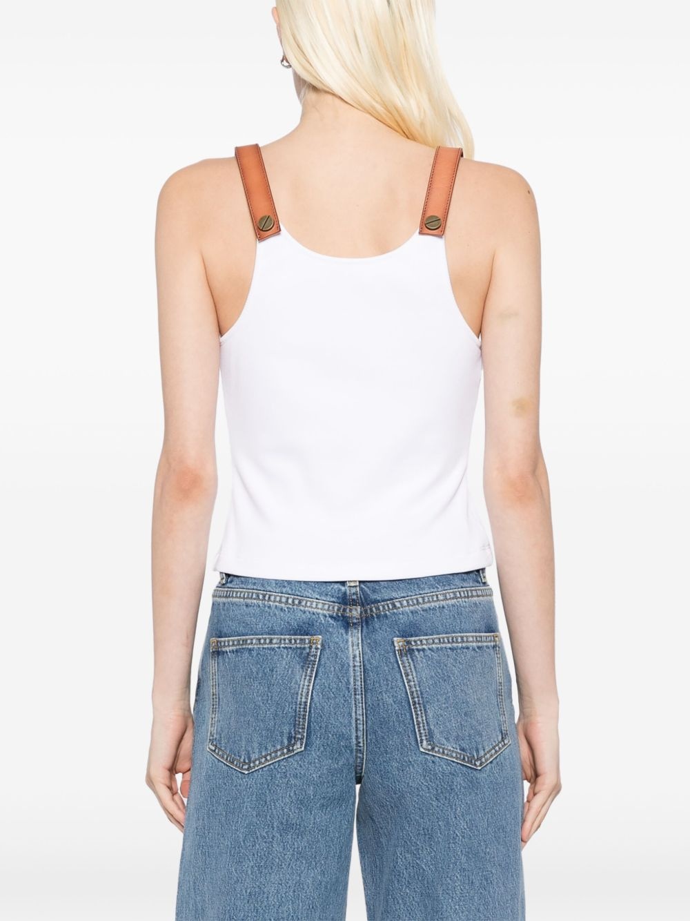 leather strap tank top - 4