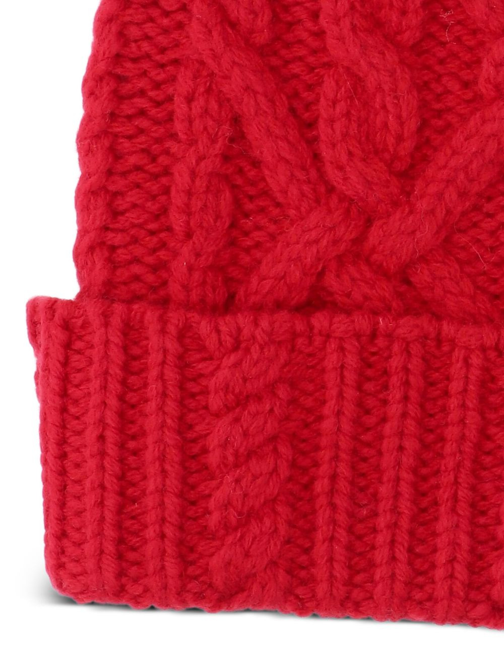 cable-knit wool beanie - 3