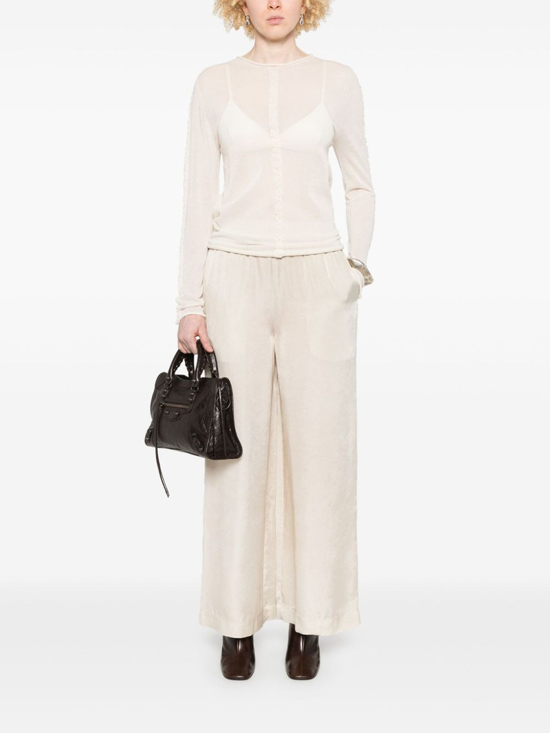 UMA WANG vertical-seamed cashmere jumper outlook