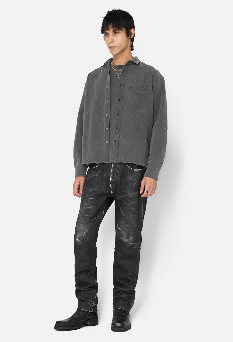 SOLID HEMI OVERSIZED SHIRT - 5