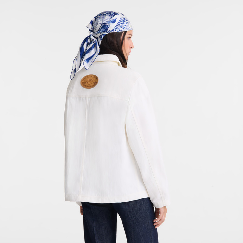 Longchamp Jacket Ecru - Cotton outlook