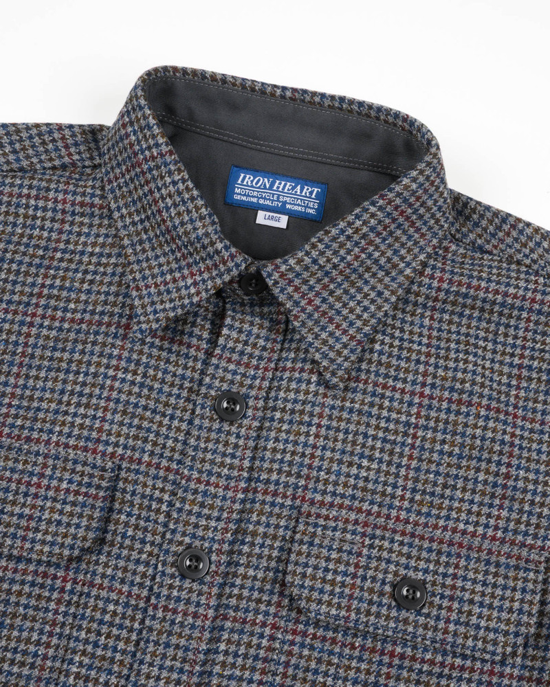 IHDR-434-PPT 14OZ FOX BROTHERS® WOOL CPO SHIRT - ANTIQUE PEWTER PUPPYTOOTH CHECK 7