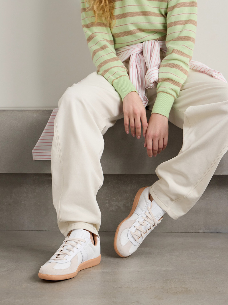 adidas Originals Bw Army Lux Suede-trimmed Paneled Cracked-leather Sneakers outlook