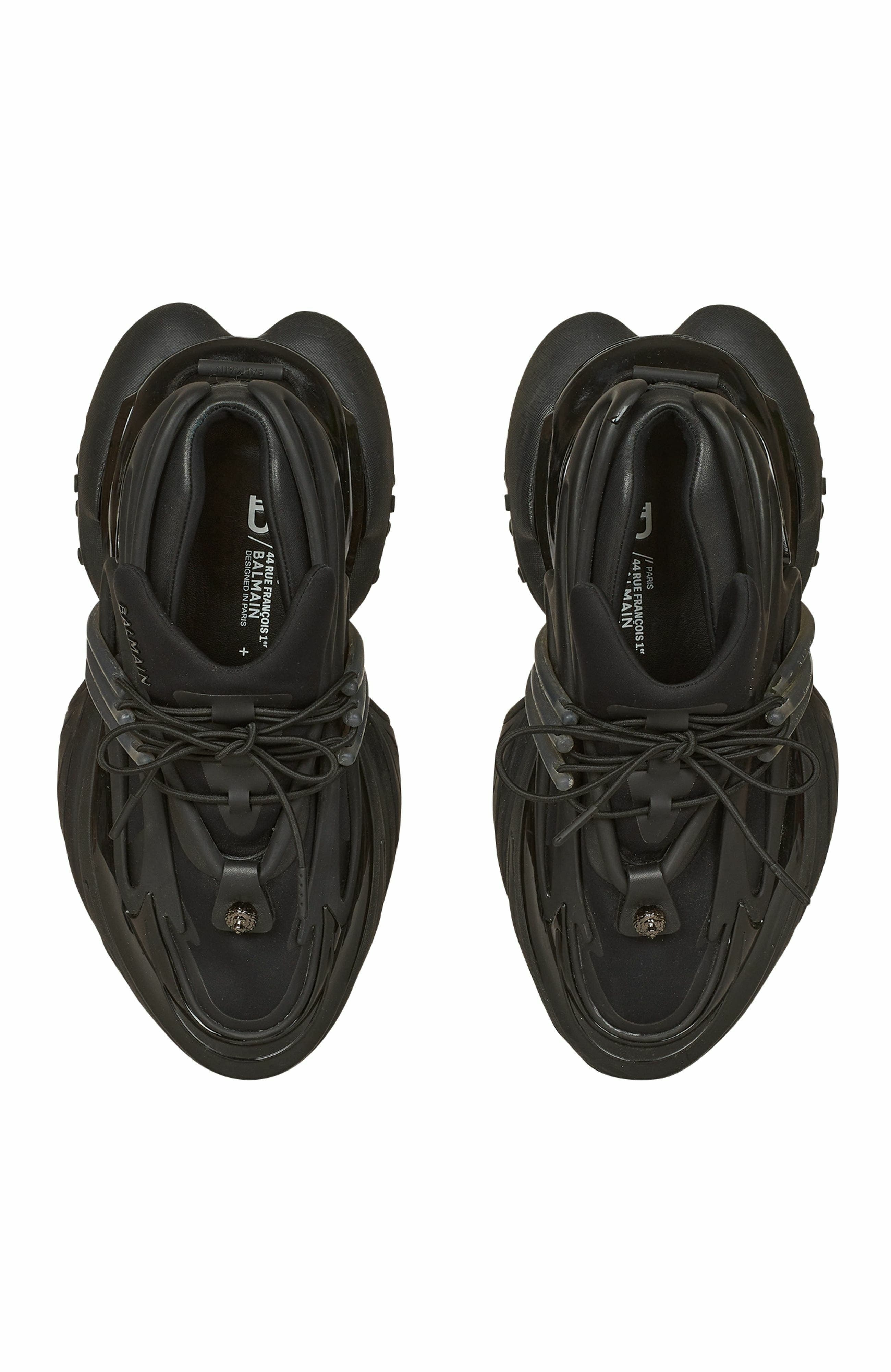 Balmain Leather Unicorn low-top sneakers in Black at Nordstrom - 5