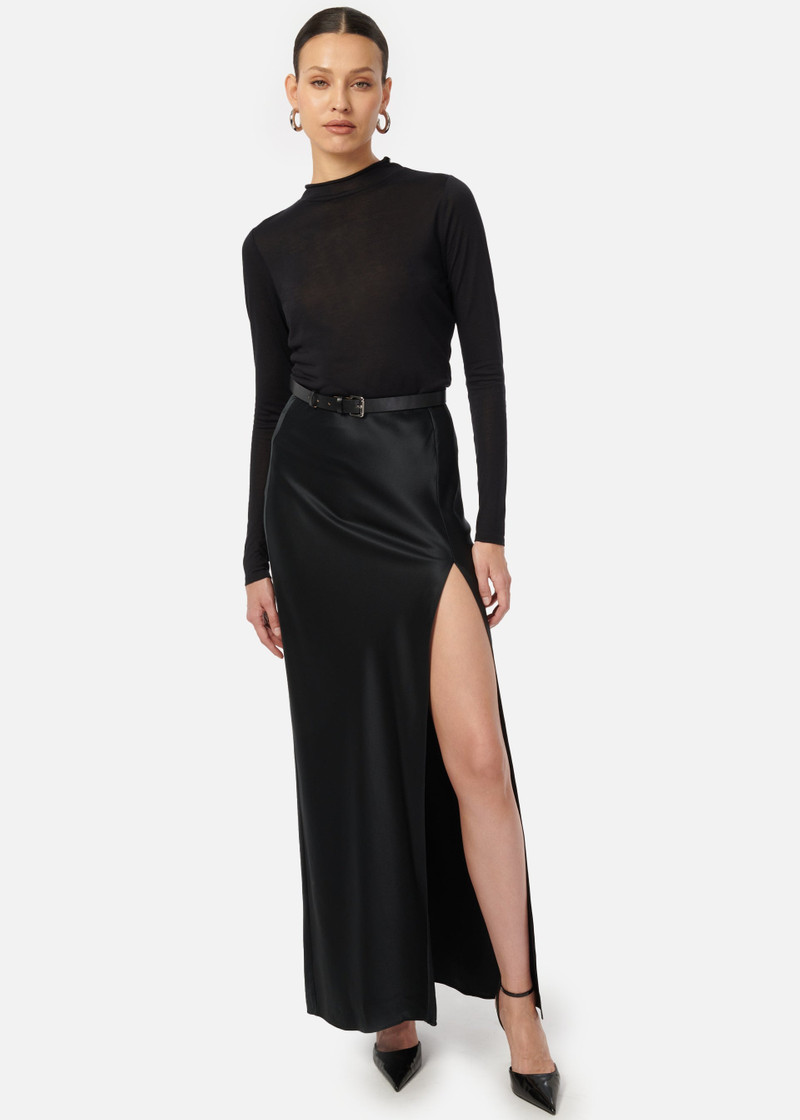SLIT SKIRT BLACK 4
