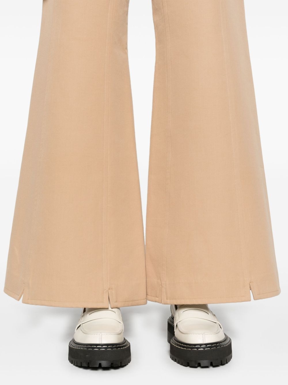 Tegola seam-detail flared trousers - 5