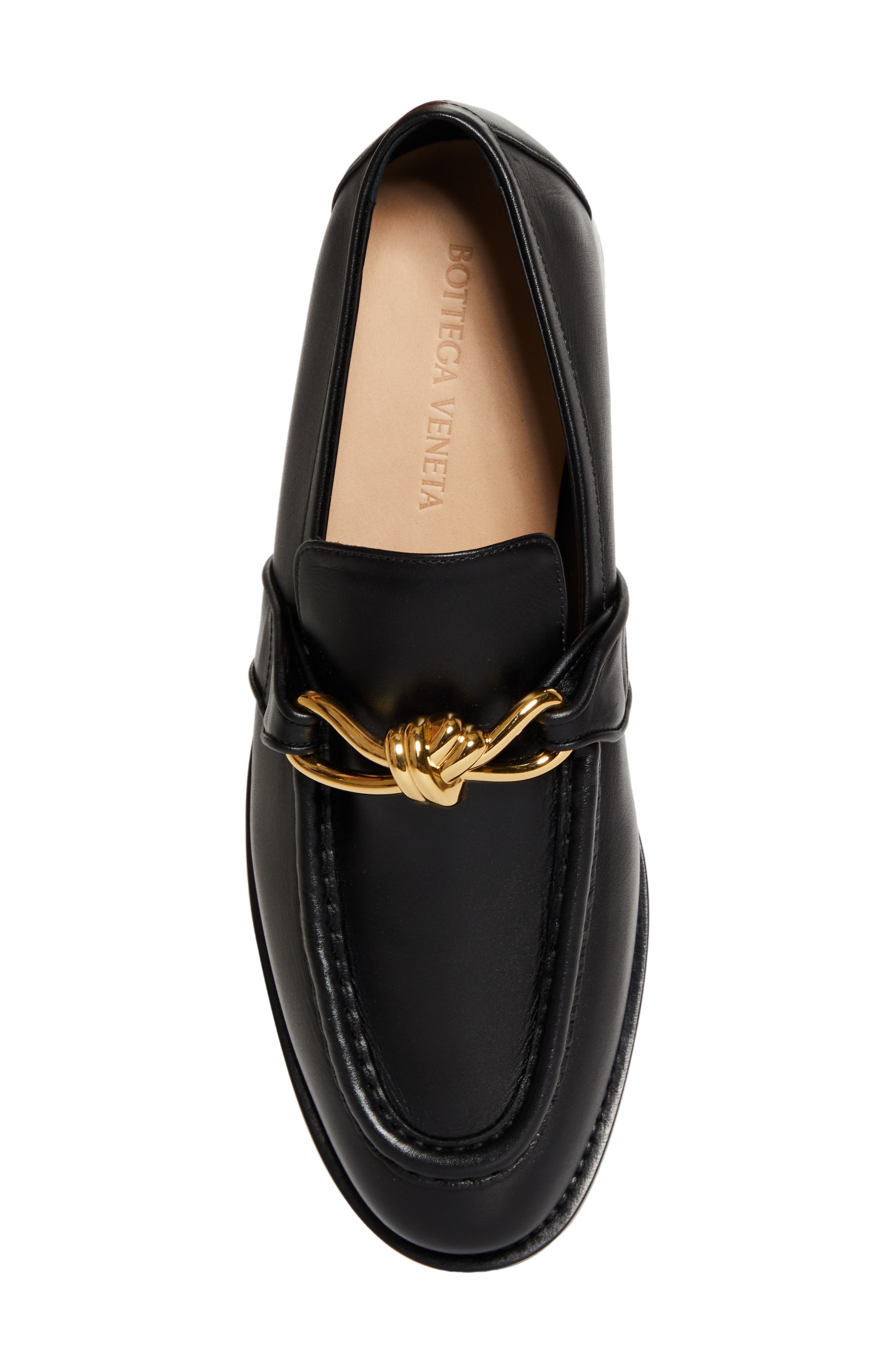 Bottega Veneta Astaire Knot Bit Loafer in 1000 Black at Nordstrom - 5