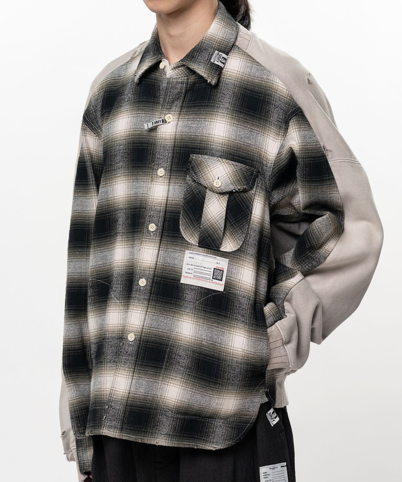 Front Back Combined Check Shirt 11