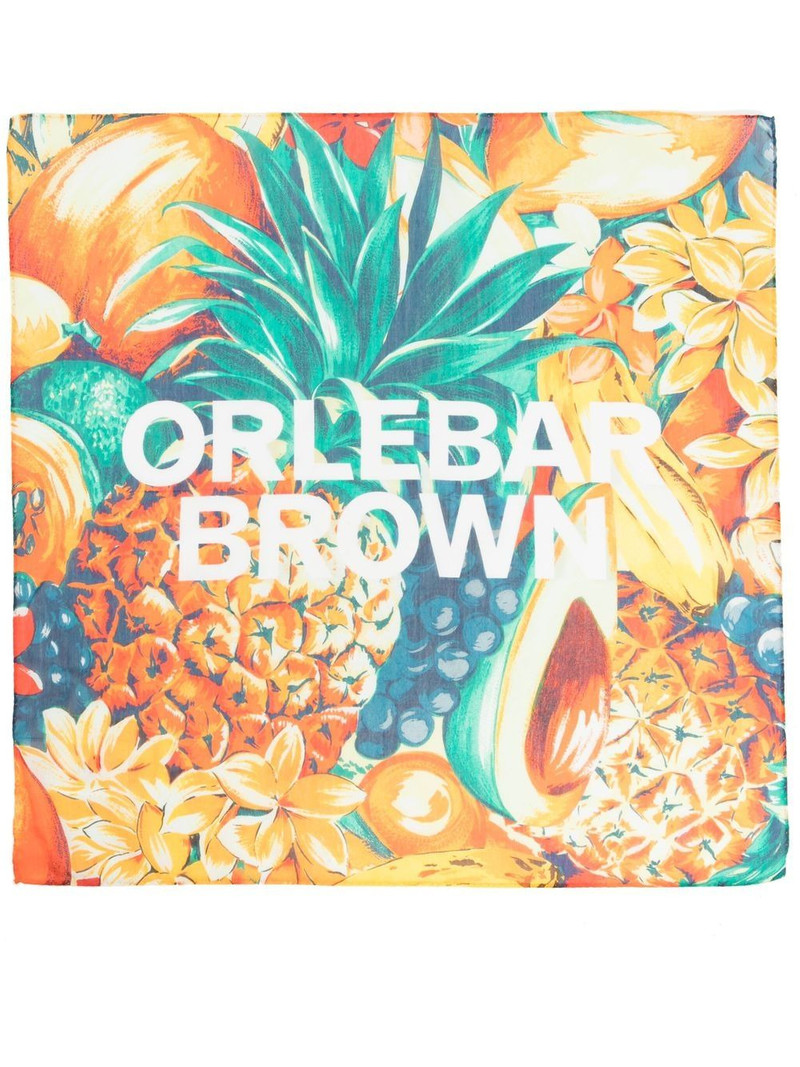 graphic-print logo scarf 3