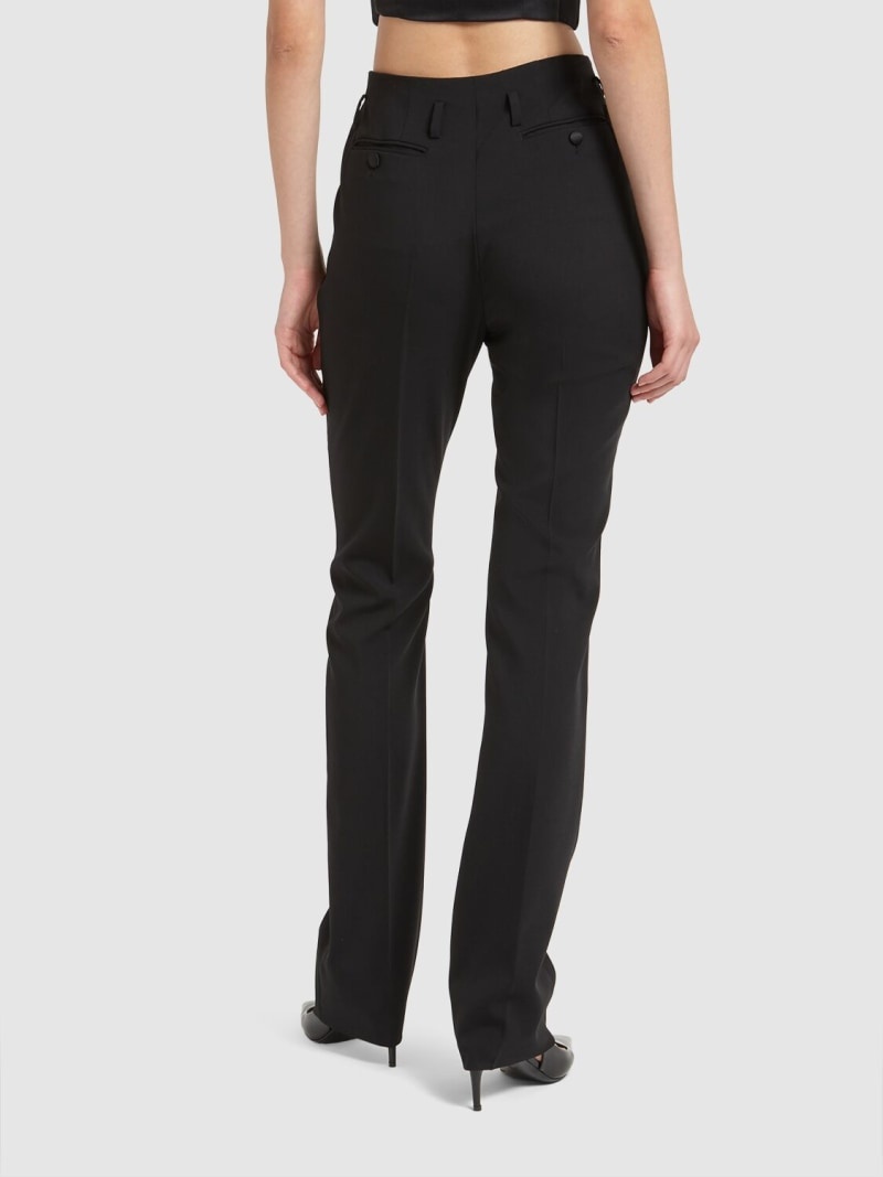 Stretch cady straight pants - 3