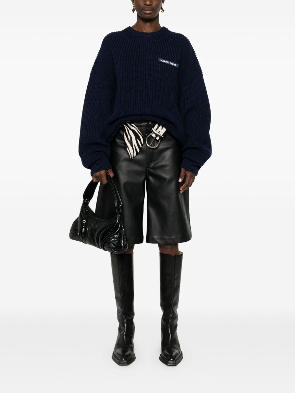 logo-patch sweater - 3