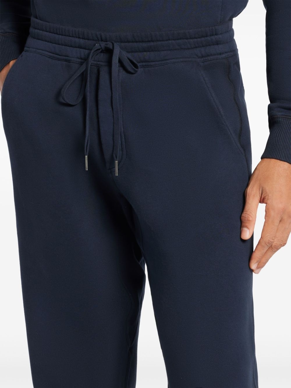 tapered cotton track pants - 5