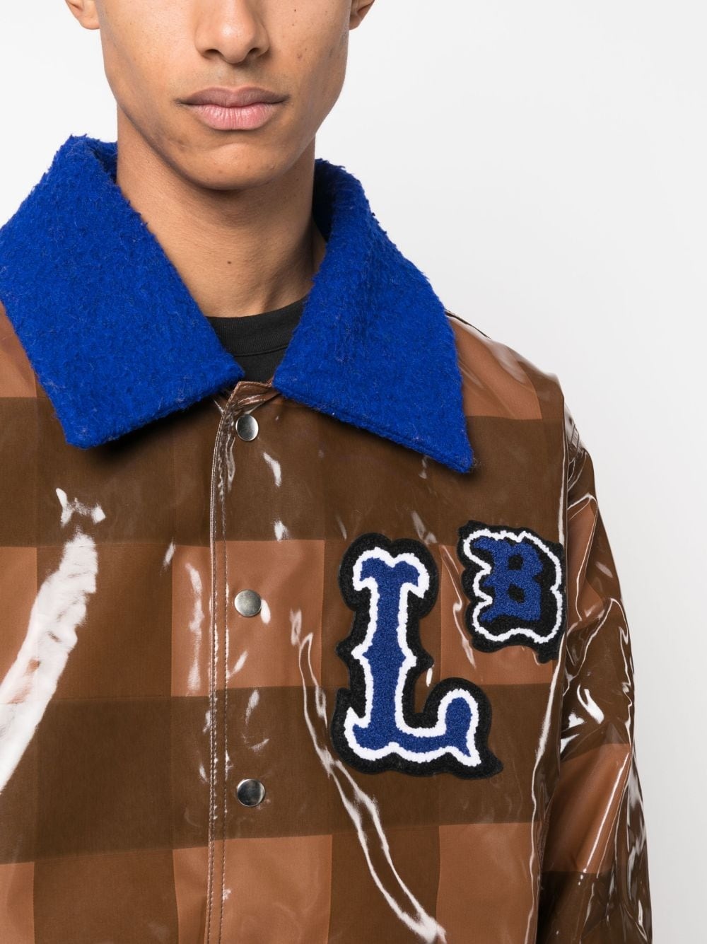 CHARLES JEFFREY LOVERBOY checked varsity bomber jacket | REVERSIBLE