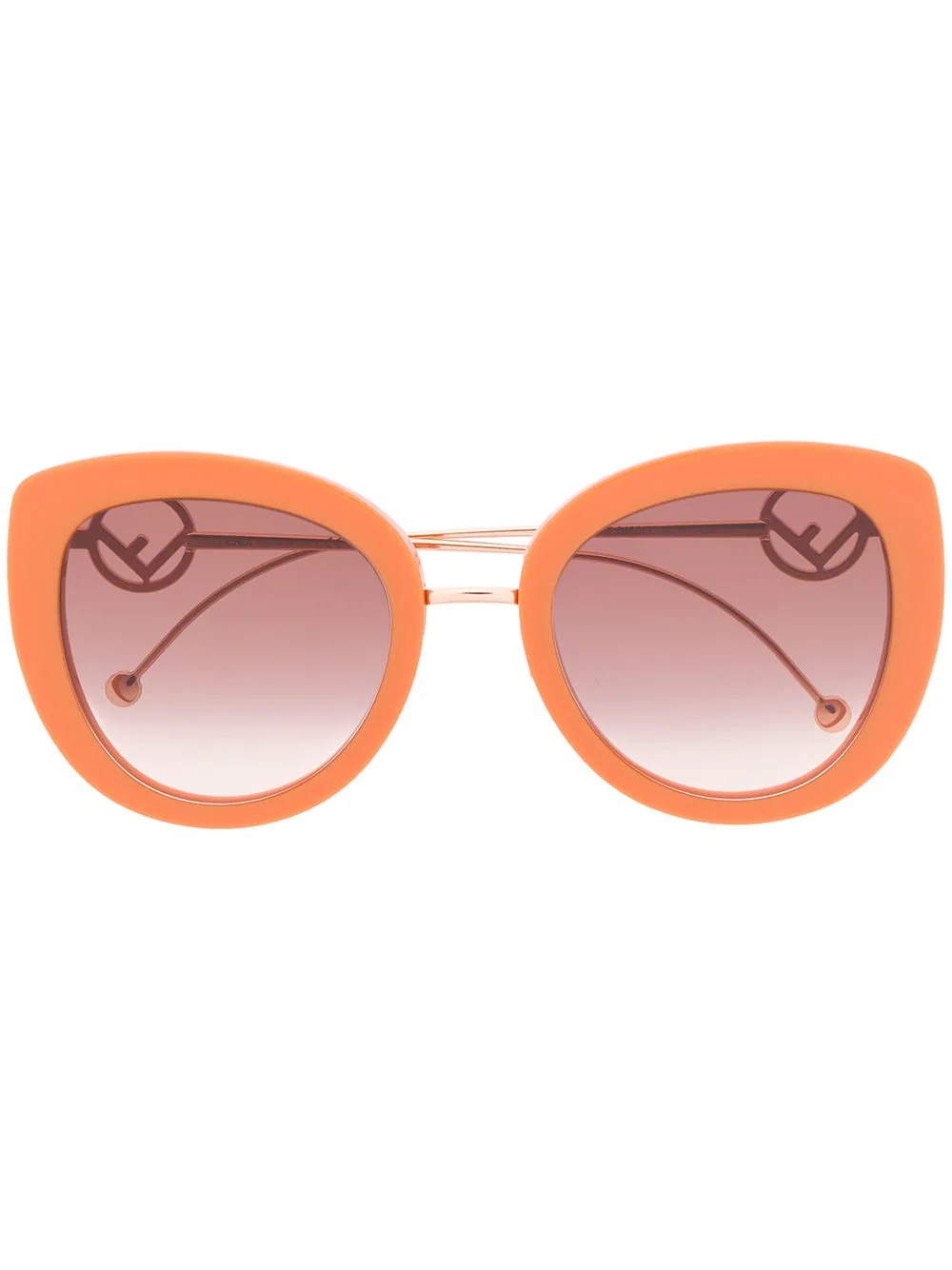 oversized-frame logo sunglasses - 1