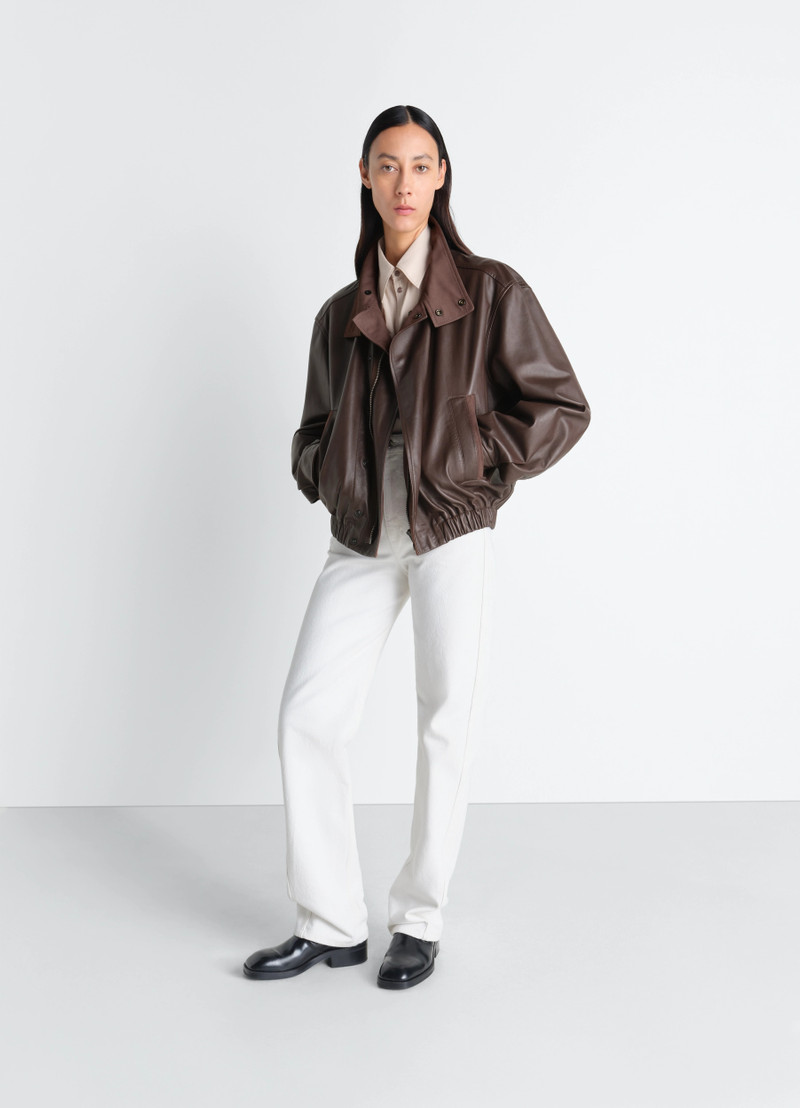 SOFT LEATHER BLOUSON IN PAPER COW LEATHER 3