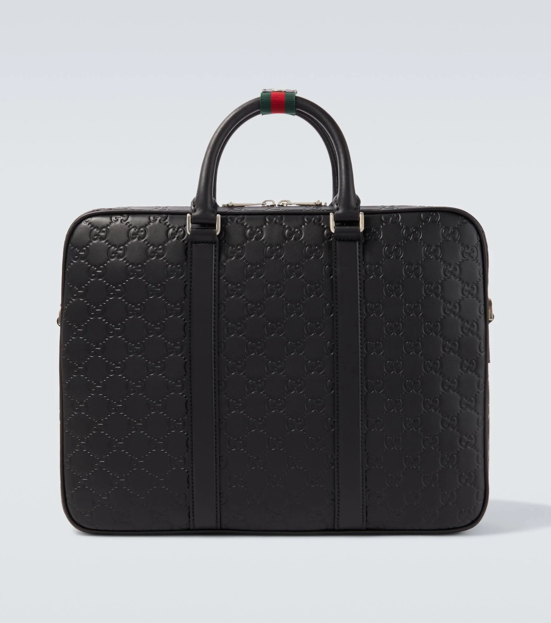 GG Emblem debossed leather briefcase - 1