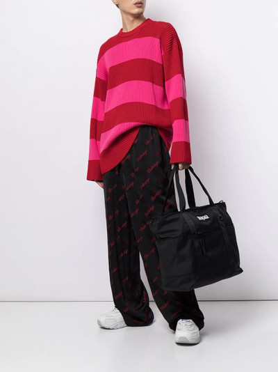 BALENCIAGA logo-print relaxed trousers outlook