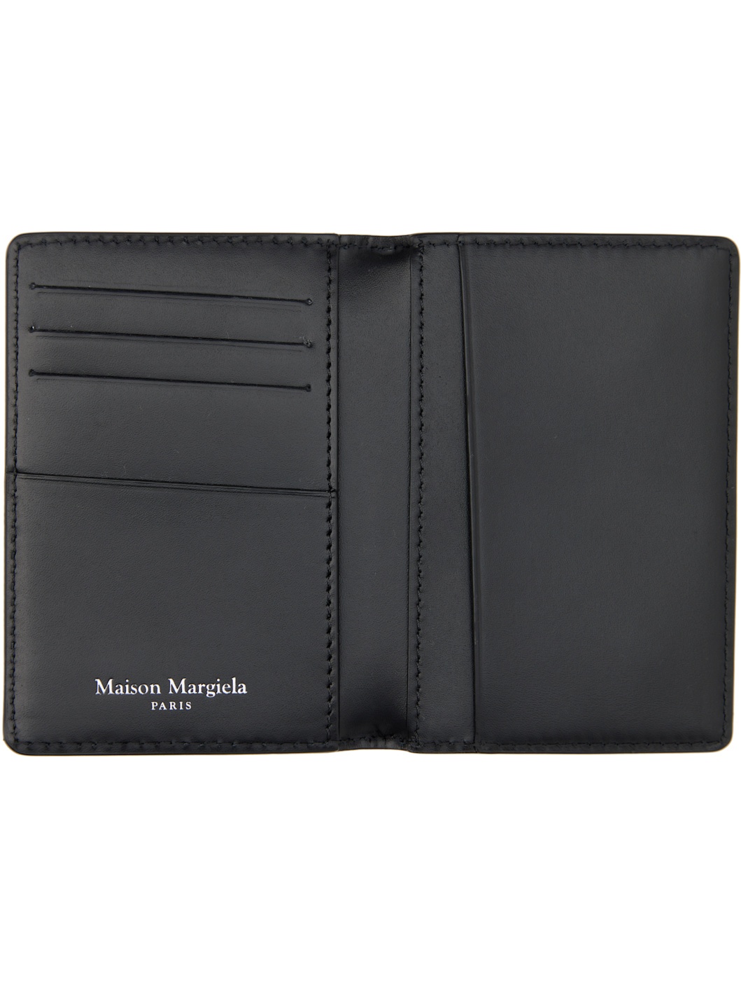 Black Four Stitches Card Holder - 3