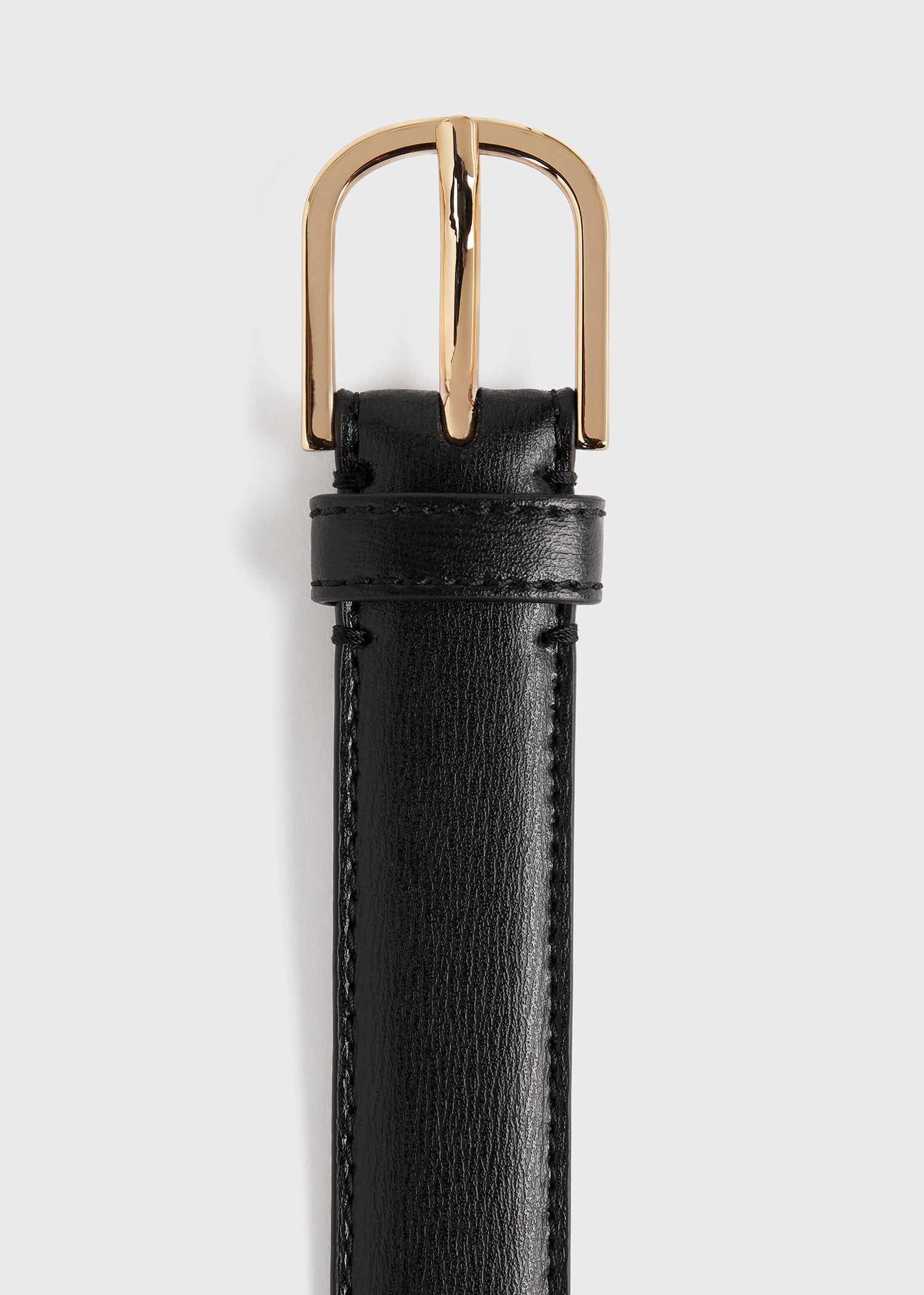 Slim trouser leather belt black - 6