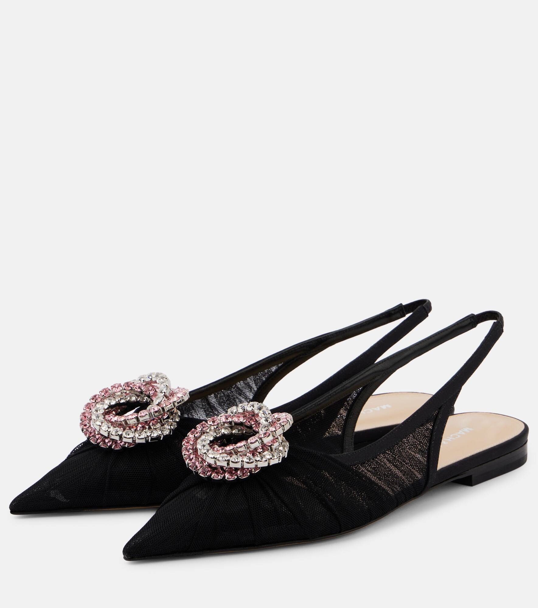 Galaxy tulle slingback flats - 4