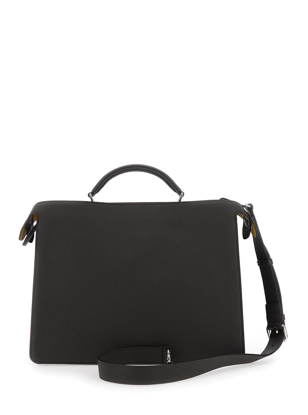 Fendi Men 'Iseeu Medium' Brown Handbag With Removable Internal Pocket In Leather Man - 4