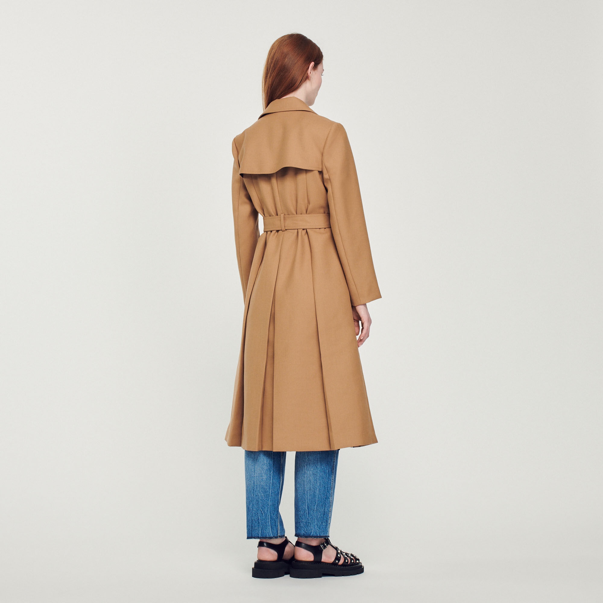 LONG TRENCH-STYLE COAT - 6