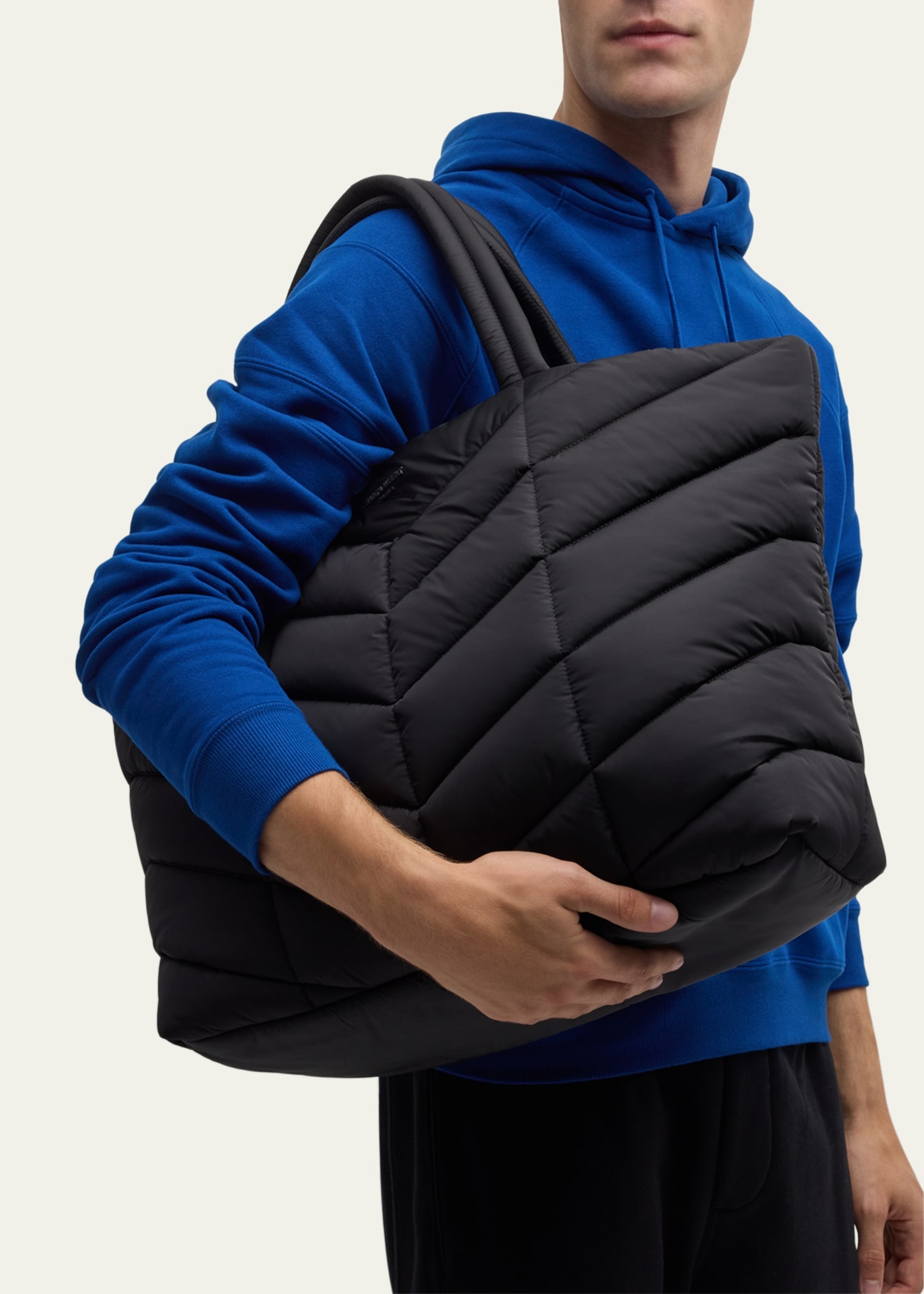 Men's Nylon Puffer Tote Bag - 5