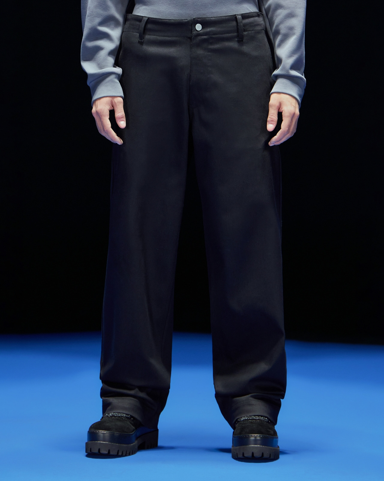 ASV Black Blue capsule collection cotton-blend chino trousers - 2