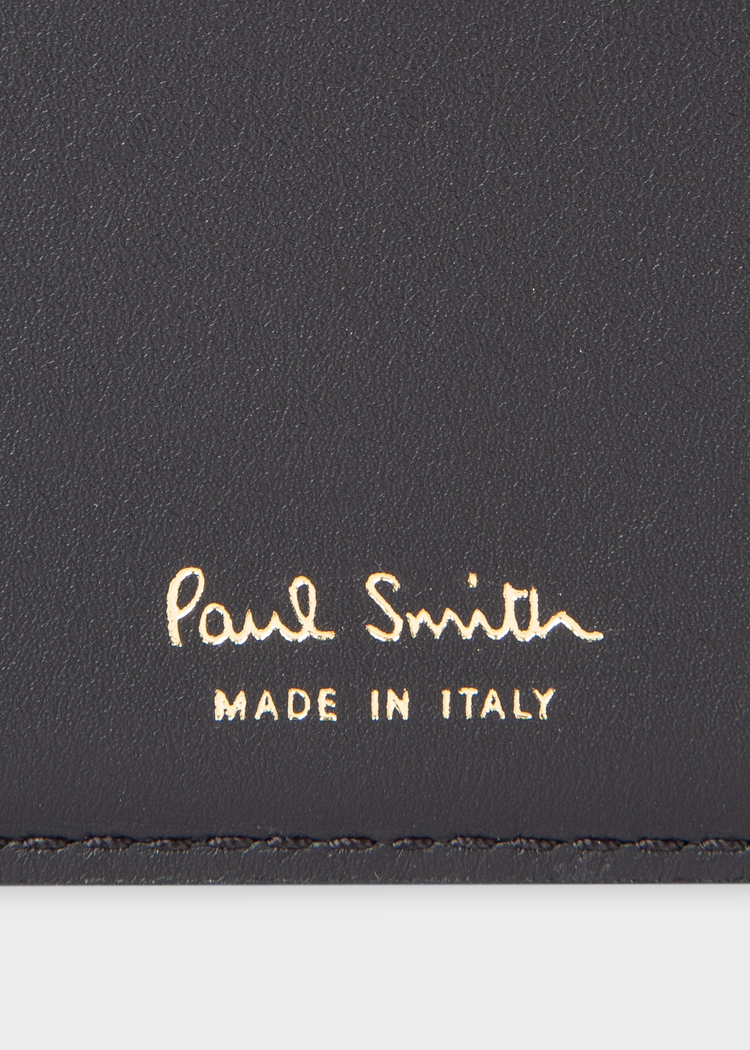 Black Leather Monogrammed Credit Card Holder - 3