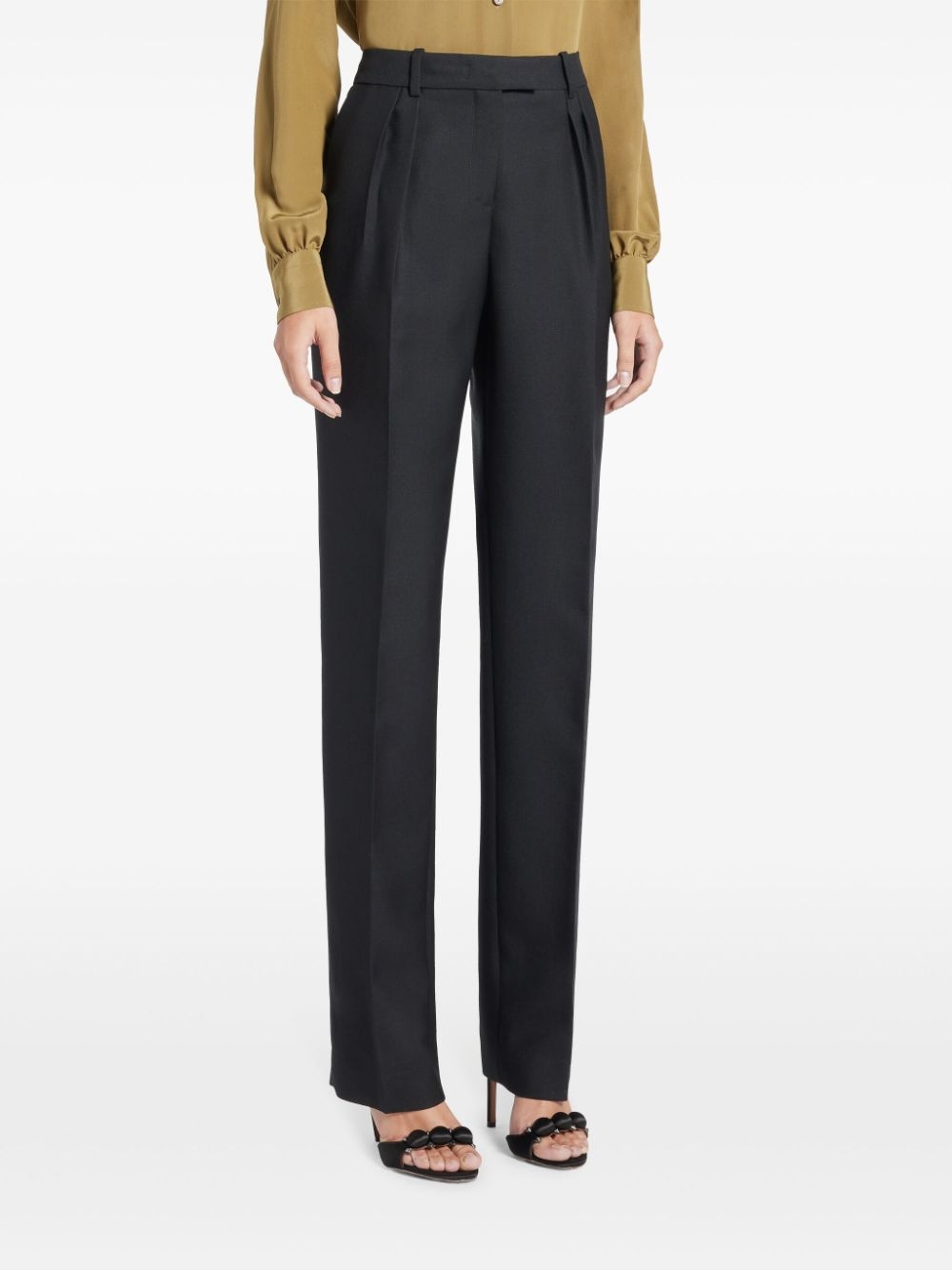 pleat-detail tailored trousers - 3