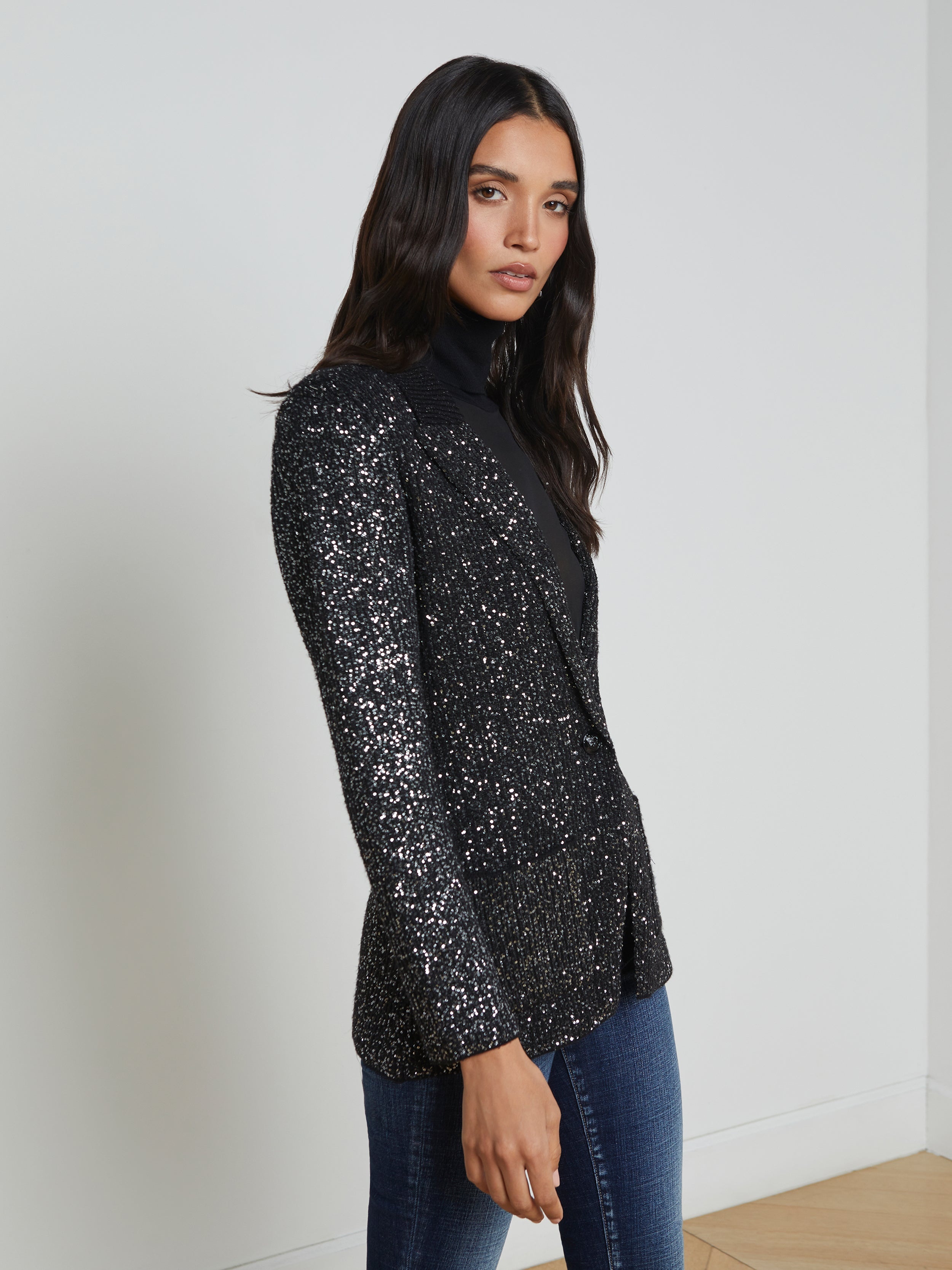 Leonora Sequin Knit Blazer - 4