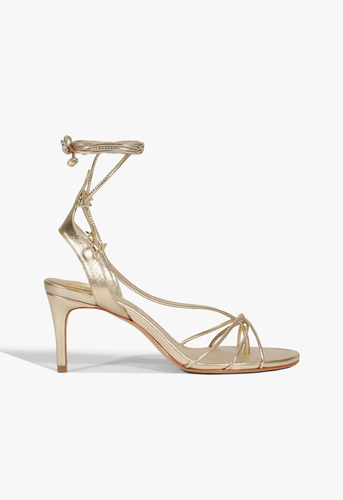 Demetria Mid Metallic Leather Sandal - 1