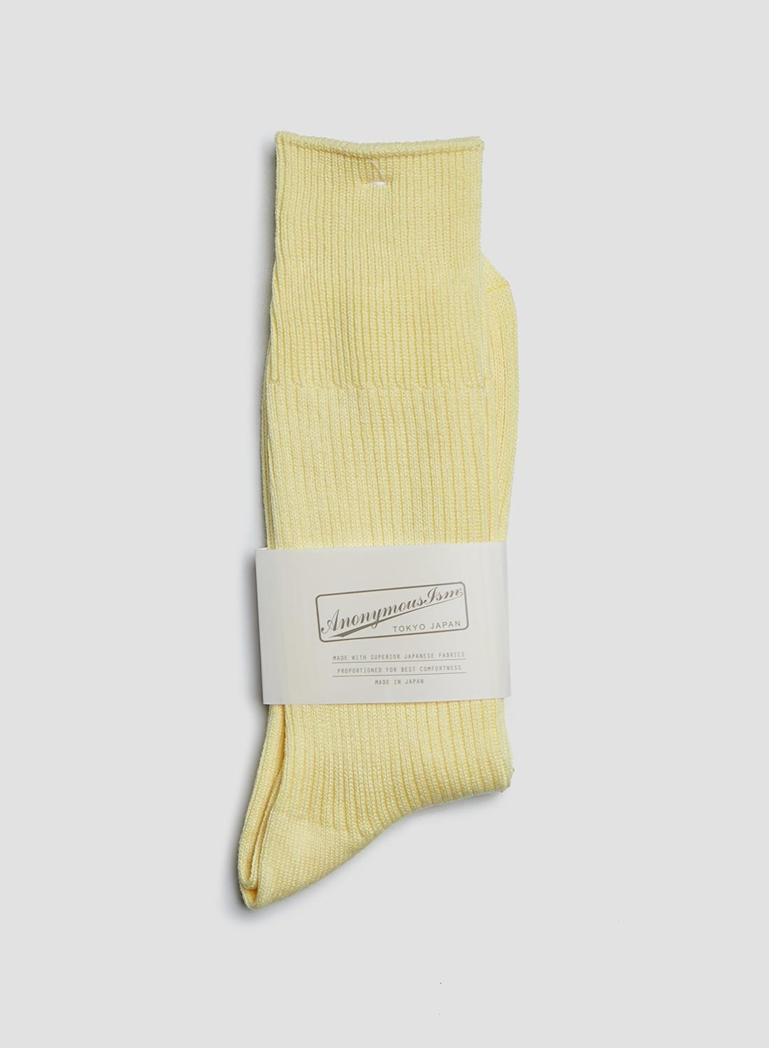 Anonymous Ism Brilliant Crew Sock in Yellow Melange - 1
