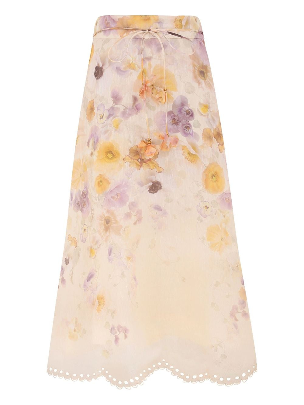 Memento embroidered midi skirt - 5