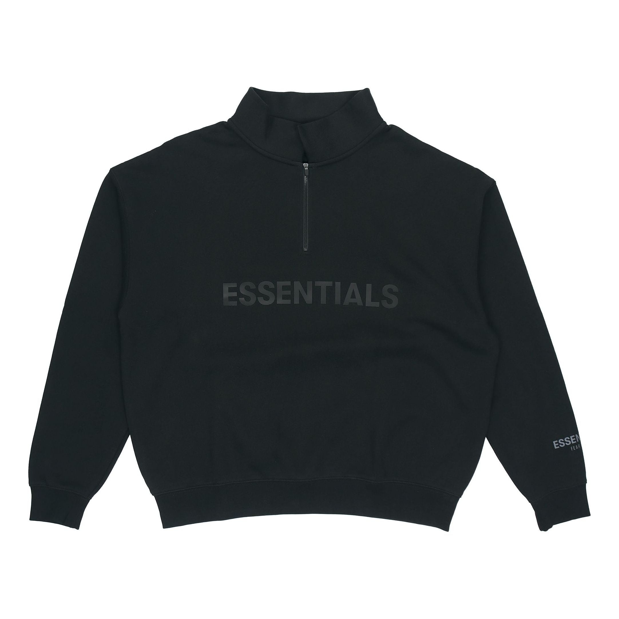 Fear of God Essentials FW20 Half Zip Sweatshirt 'Black' 0192250500211001 - 1