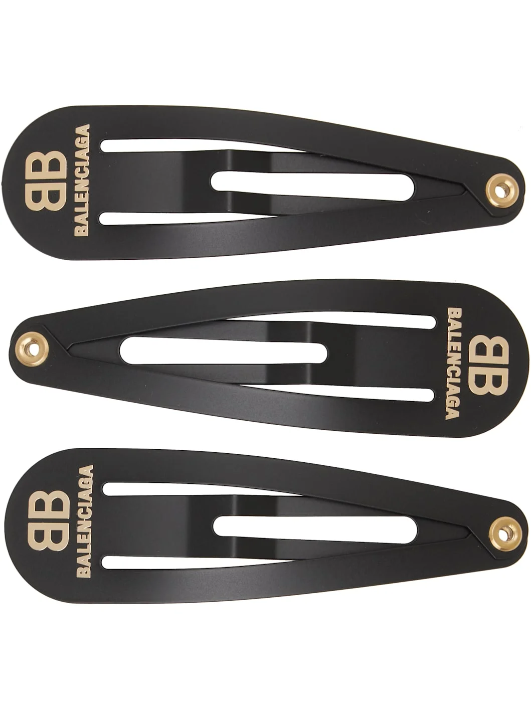 Three-Pack Black Hair Clips - 1