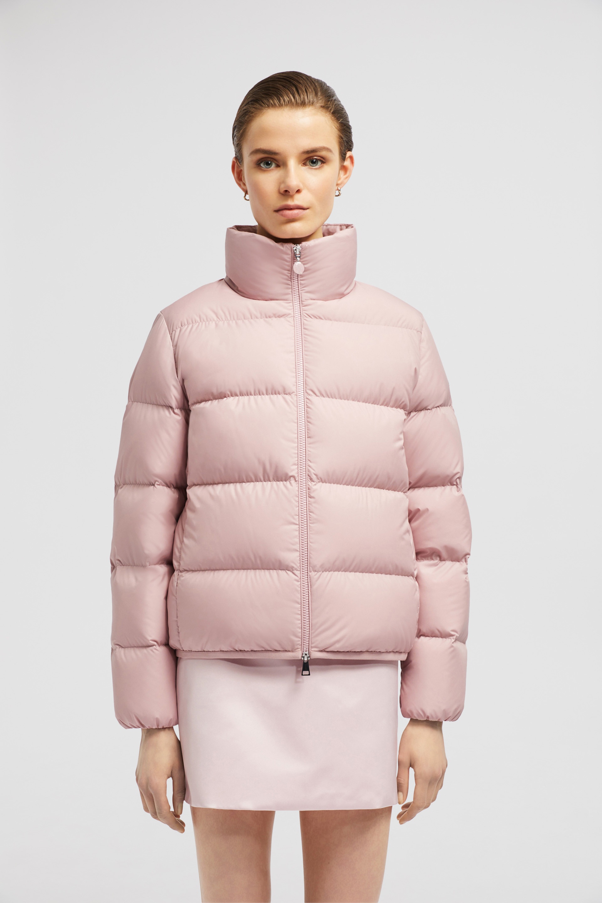 MONCLER☆ABBADIA ショート パディングジャケット ライトピンク Moncler Abbadia Short Down Jacket | REVERSIBLE