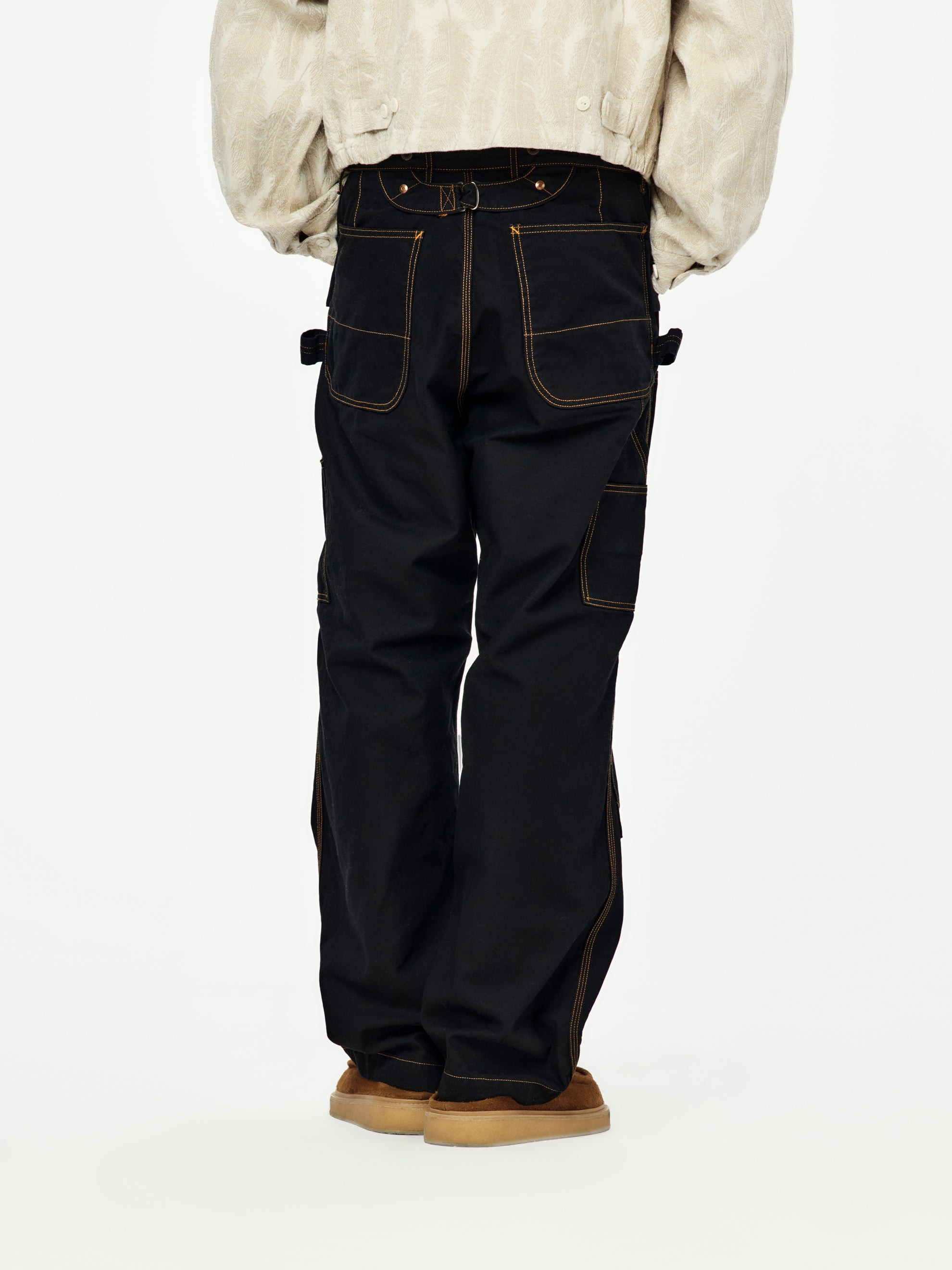 LIGHT CANVAS LUMBER PANTS (BLACK) - 3