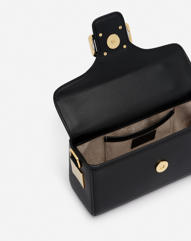 LEATHER AND RHINESTONE NANO PENCIL CAT BAG 4