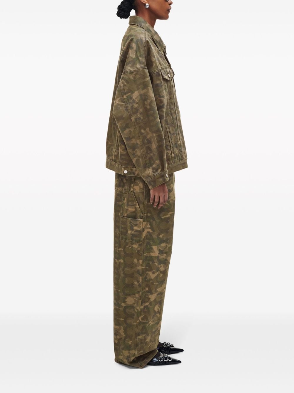 camouflage-print denim trucker jacket - 3