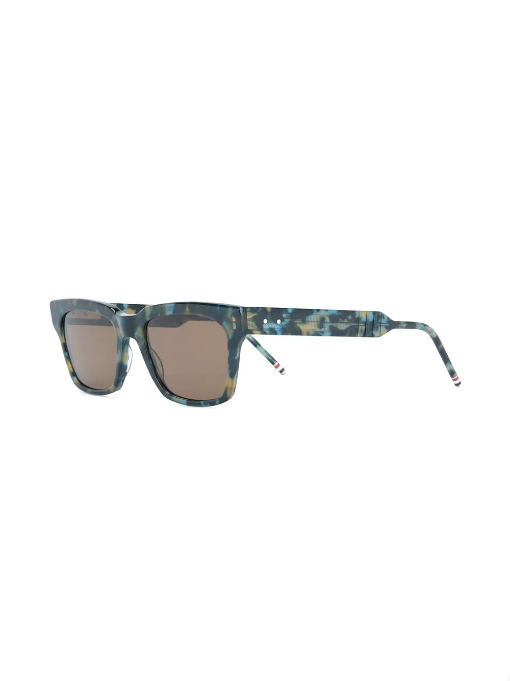 tortoiseshell-effect rectangular-frame sunglasses - 2