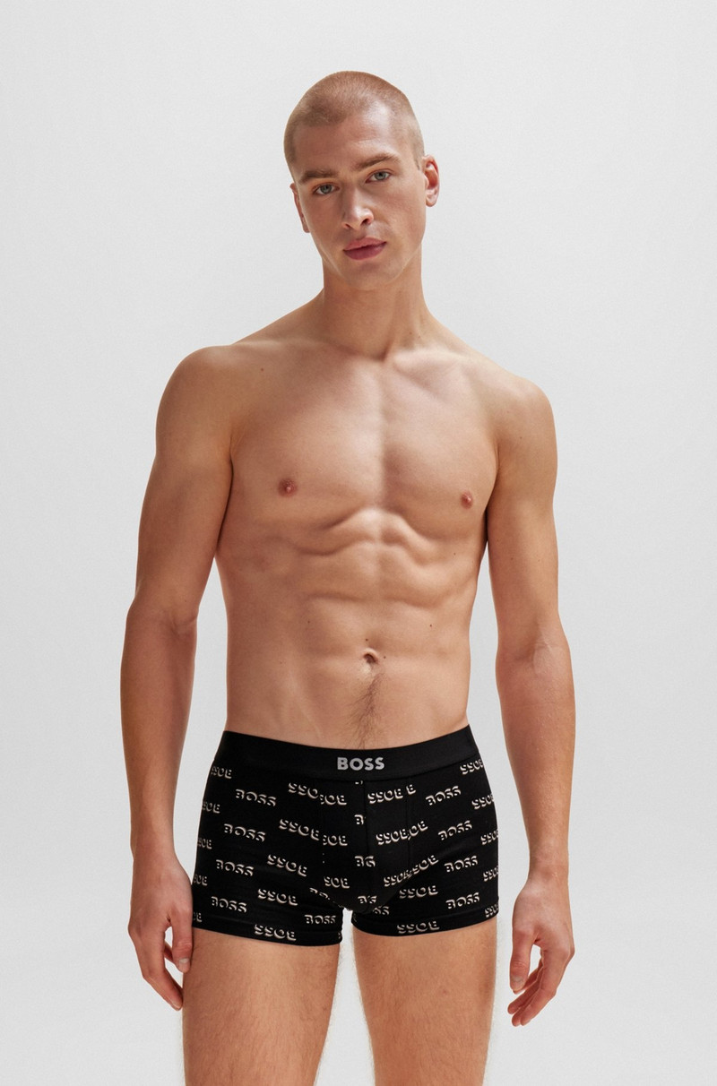 TWO-PACK OF STRETCH-COTTON TRUNKS WITH LOGO WAISTBANDS 6